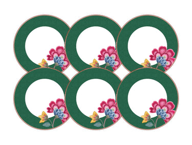 PIP STUDIO Fantasy Green Frühstücksteller 21cm Set6 Freisteller
