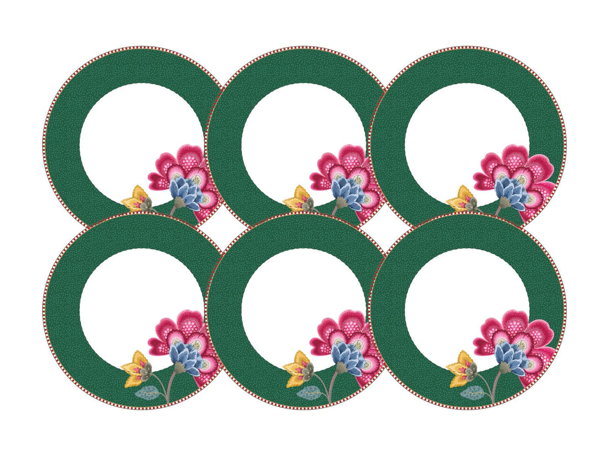 PIP STUDIO Fantasy Green Frühstücksteller 21cm Set6 Freisteller