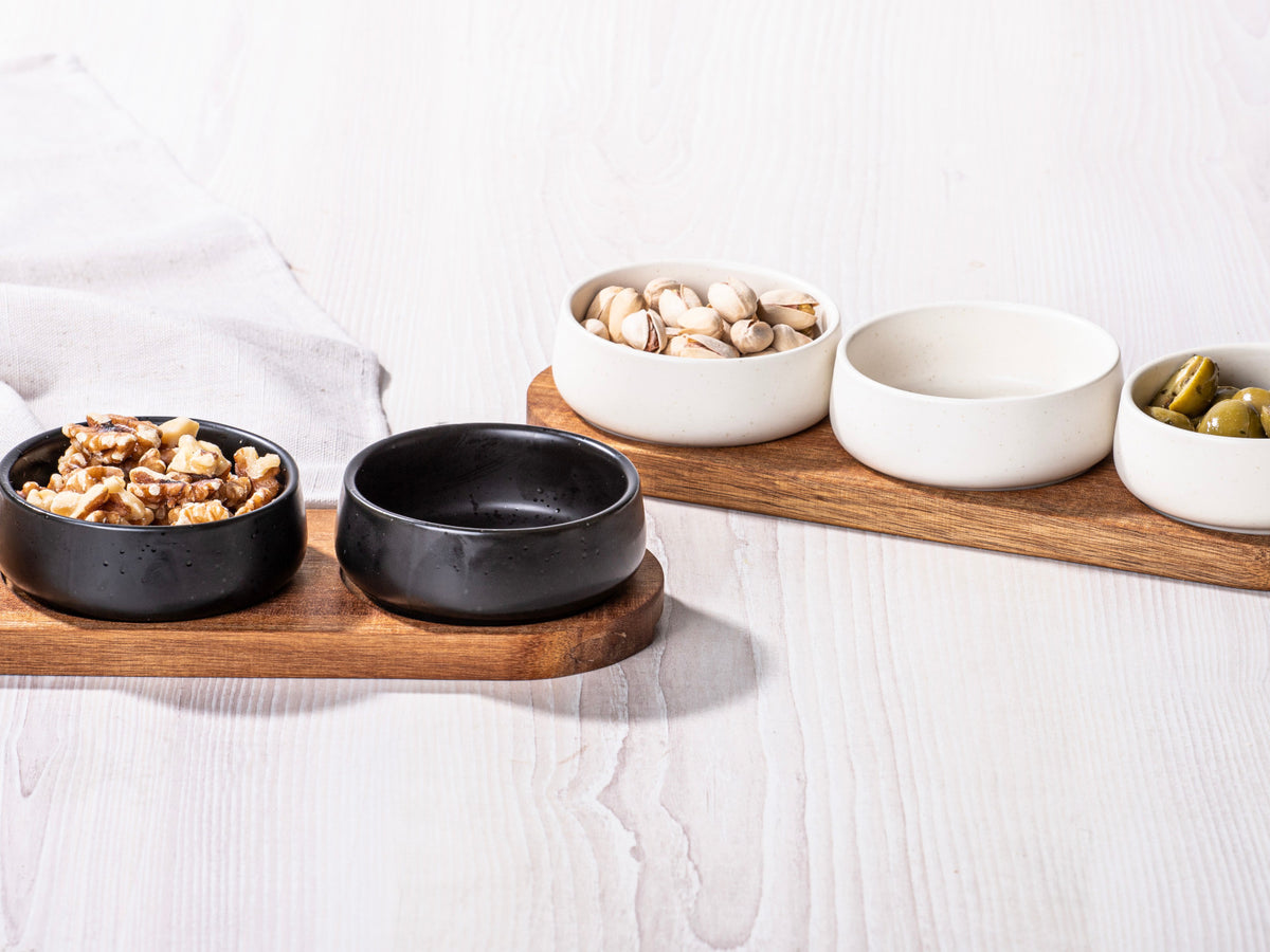 Ladelle ELEMENTS Schlalen-& Tablettset flach onyx 4tlg Lifestyle1