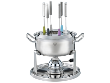 Rösle silber Fondue-Set mit Gasbrenner 39x27,5x15cm