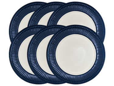 Greengate Alice Speiseteller dark blue 25,6 cm Set6 Freisteller