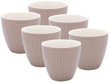 Greengate Alice Latte Cup hazelnut brown 0,3 l Set6 Freisteller