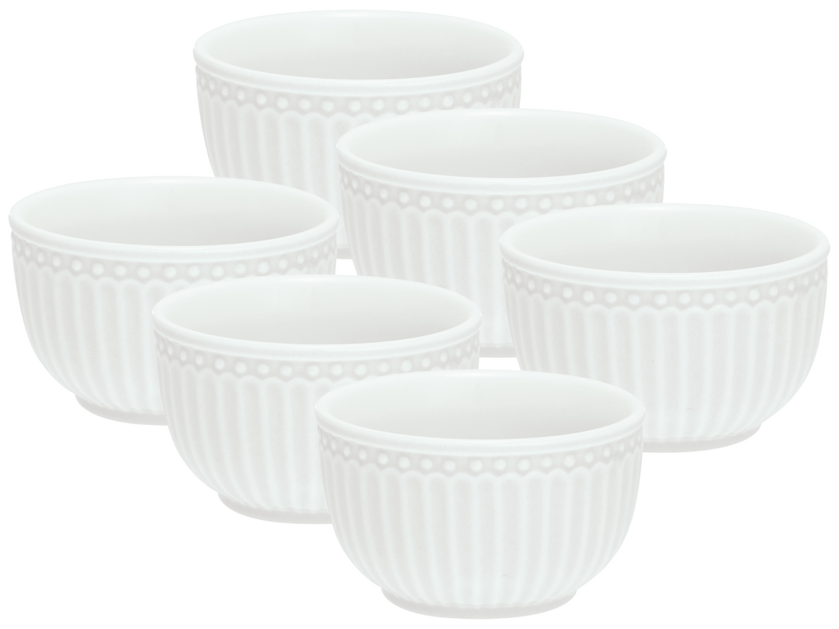Greengate Alice Mini Bowl white 10cm Set6 Freisteller