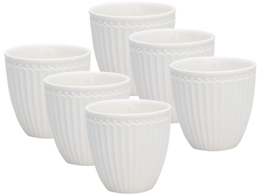 Greengate Alice Mini Latte Cup white 7cm Set6 Freisteller