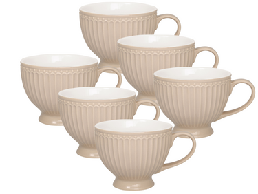 Greengate Alice Teetasse creamy fudge 0,4l Set6 Freisteller