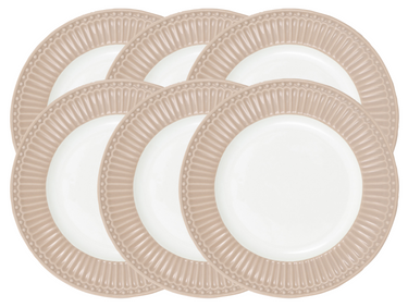 Greengate Alice Frühstücksteller klein creamy fudge 17,5cm Set6 Freisteller