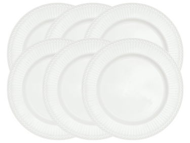 Greengate Alice Speiseteller white 26,5cm Set6 Freisteller