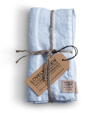 Lovely Linen Stripe Serviette Leinen sky (1 Stück)