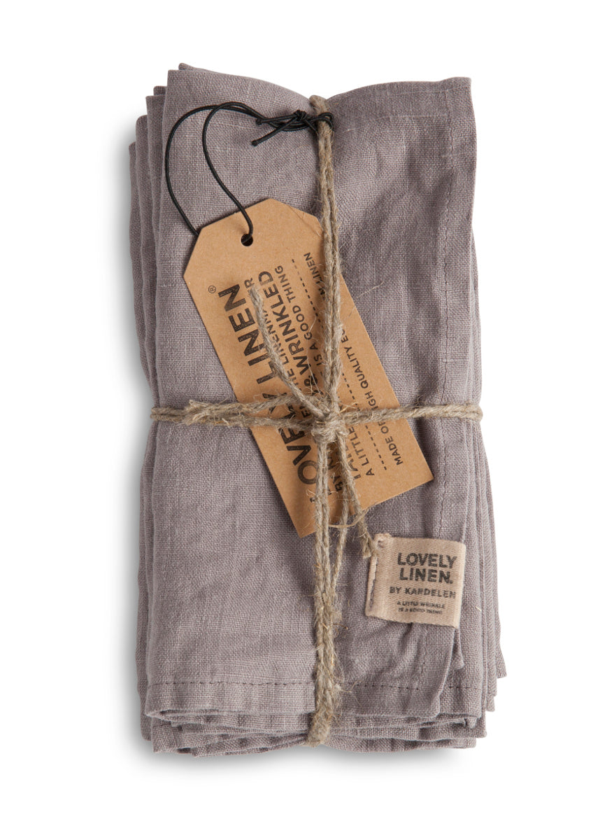 Lovely Linen Misty Serviette Leinen grey (1 Stück)