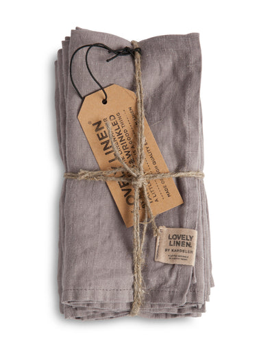Lovely Linen Misty Serviette Leinen grey (1 Stück)