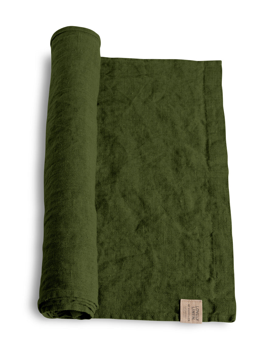 Lovely Linen Lovely Tischläufer Leinen jeep green 47 x 150 cm