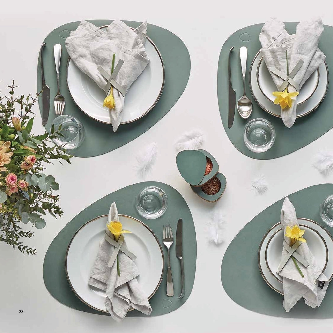 LIND DNA NUPO Tischset Curve L pastel green 37 x 44 cm