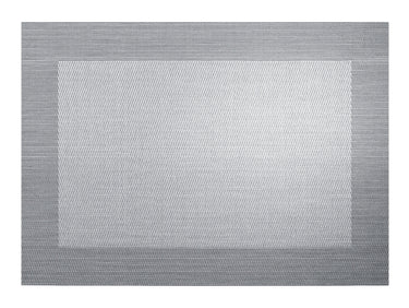 ASA Tischset gewebter Rand silver black metallic 46 cm Freisteller