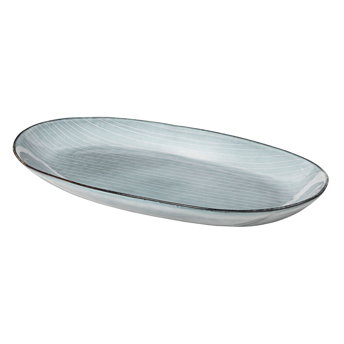 Broste Copenhagen NORDIC SEA Platte oval L 17 x 30 cm