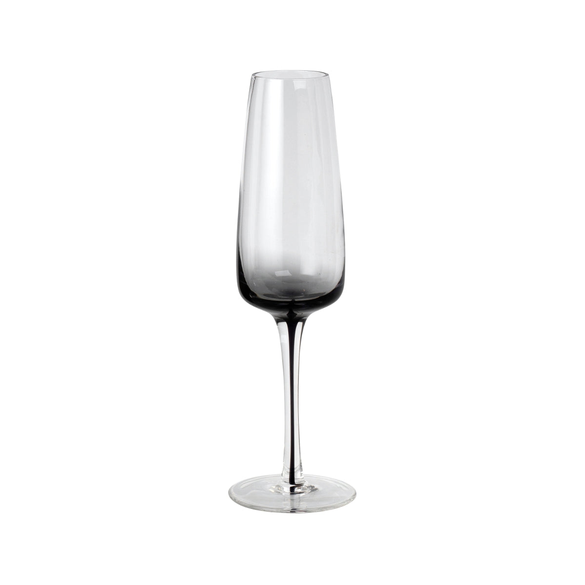 Broste Copenhagen Champagnerglas SMOKE klar/grau 0,2 l 4er Set