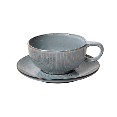 Broste Copenhagen NORDIC SEA Tasse mit Untertasse 0,25 l