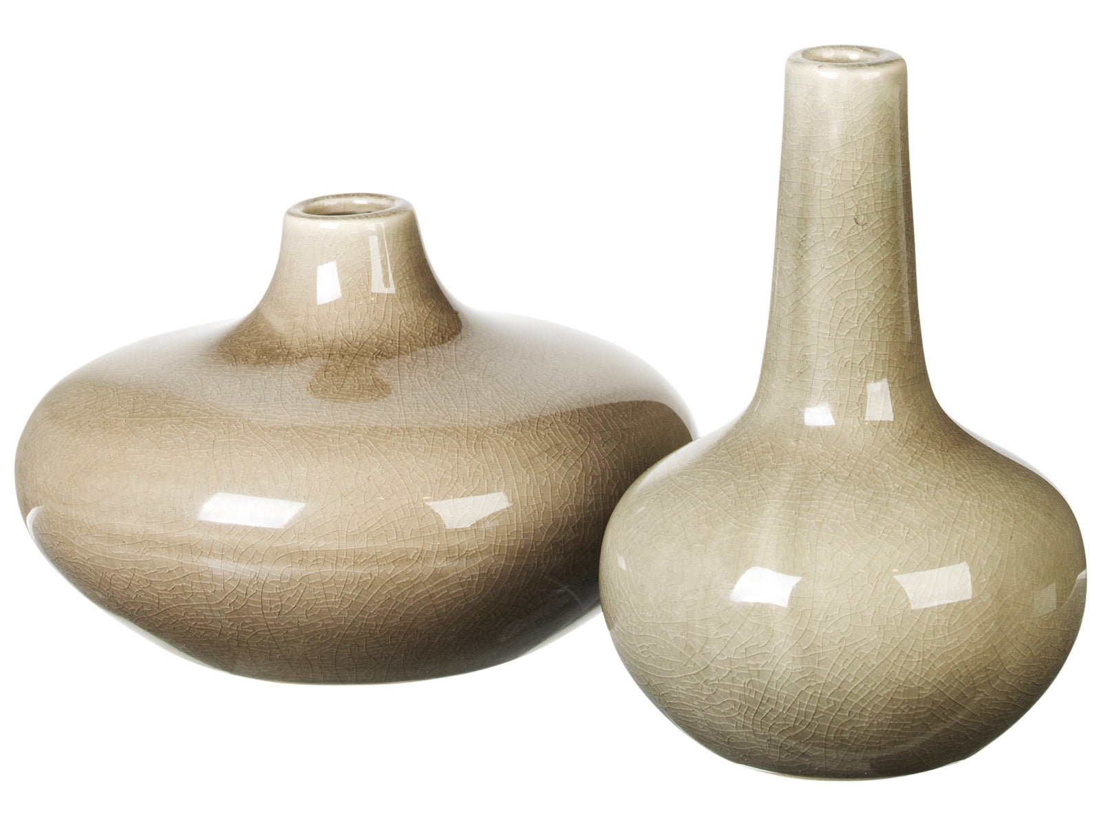 Broste Copenhagen Vase TINY hoch Keramik taupe grey 12 cm (1 Stück)