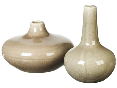 Broste Copenhagen Vase TINY hoch Keramik taupe grey 12 cm (1 Stück)