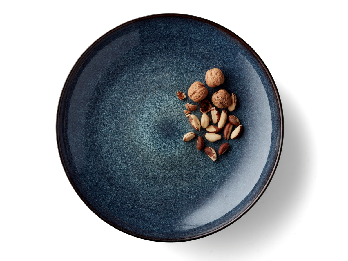Bitz Servierschale matt black / shiny dark blue 40 cm