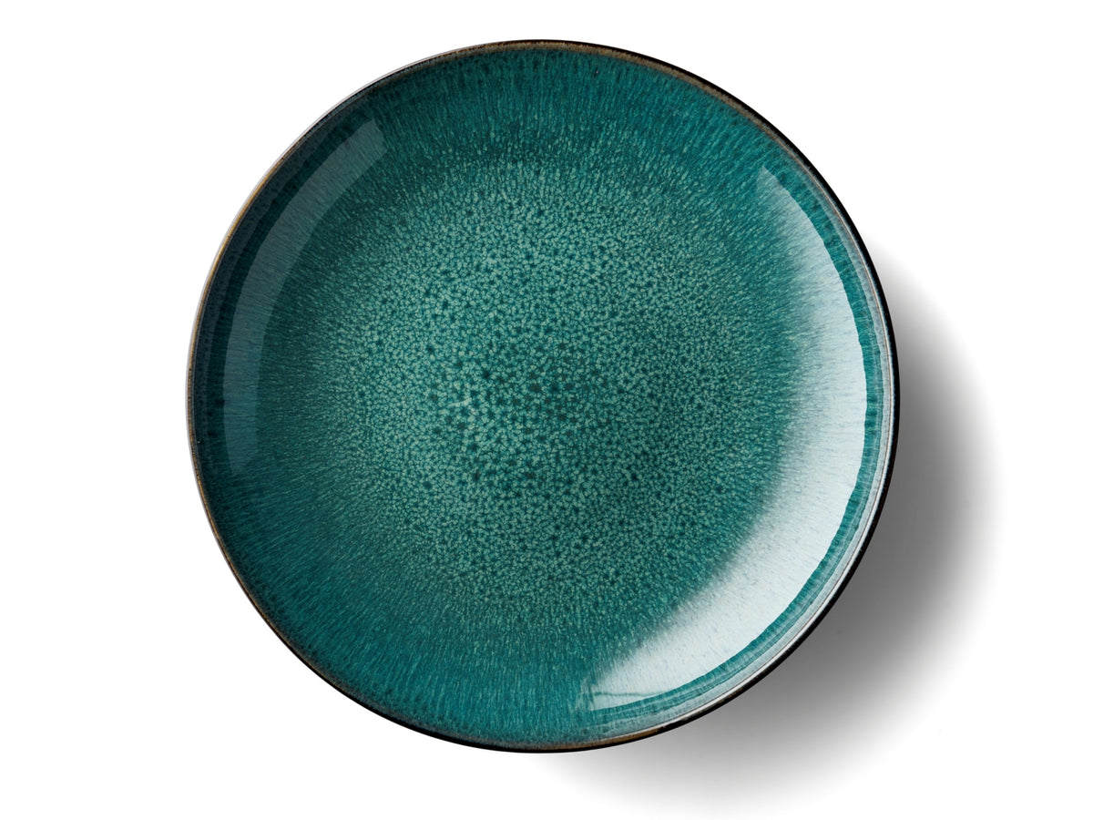 Bitz Servierschale matt black / shiny green 40 cm