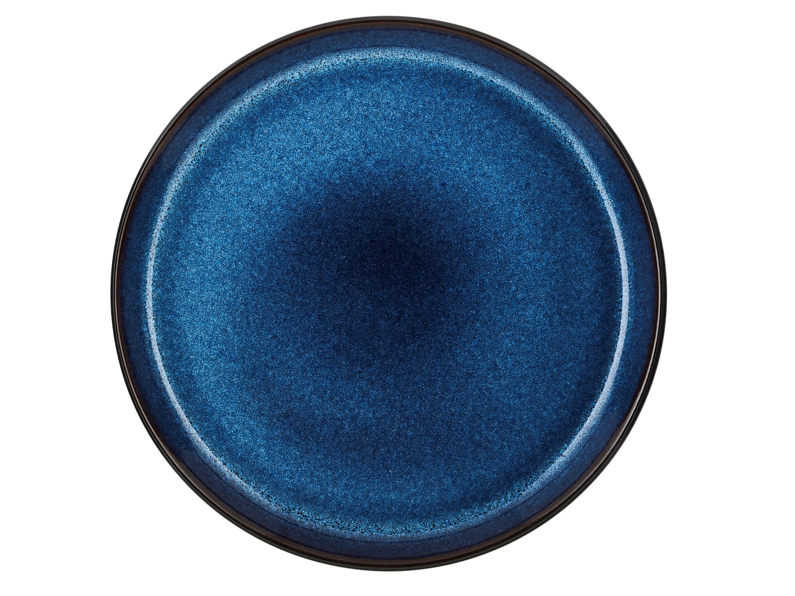 Bitz Frühstücksteller matt black / shiny dark blue 21cm
