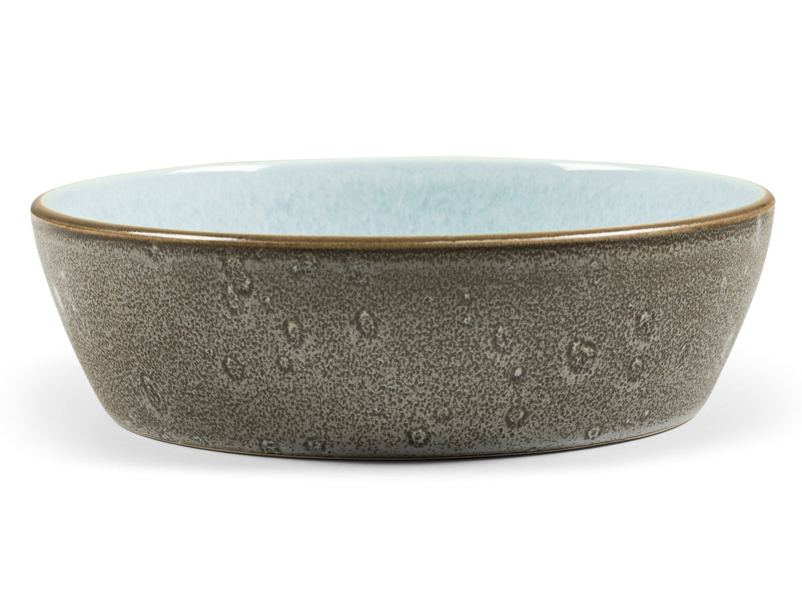 Bitz Bowl matt grey / shiny light blue 18 cm