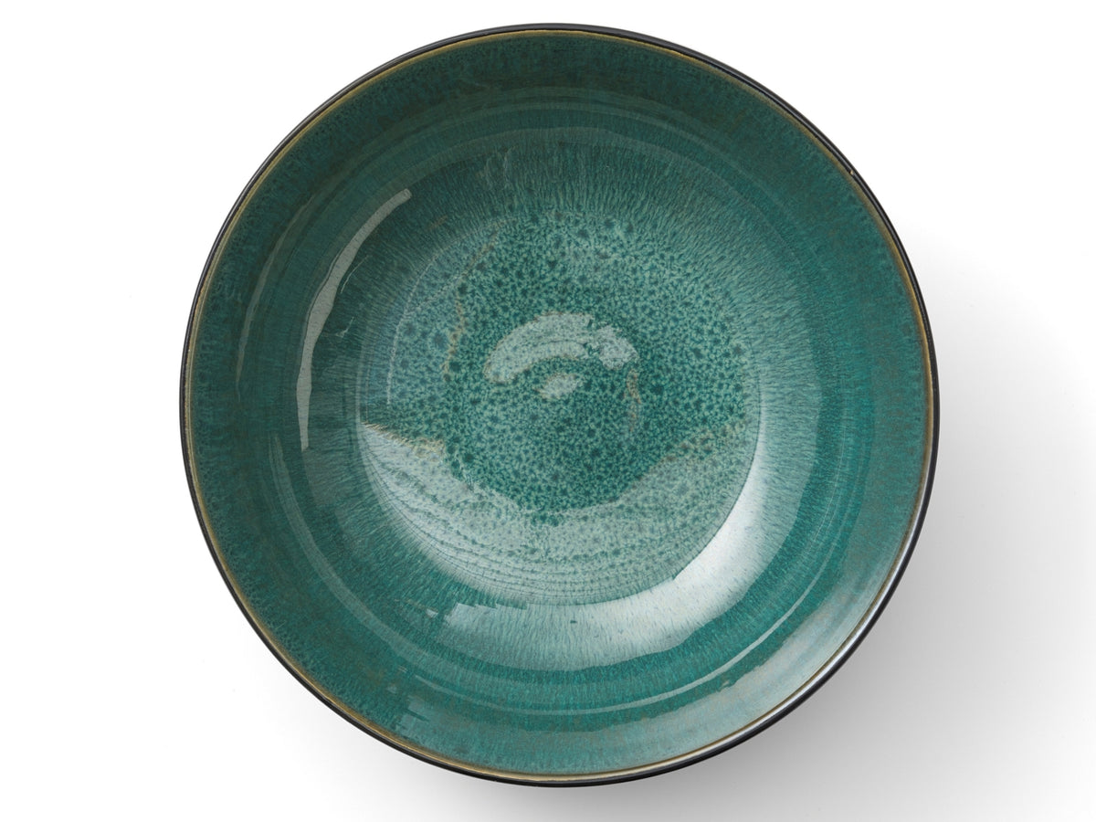 Bitz Salatschüssel matt black / shiny green 30 cm