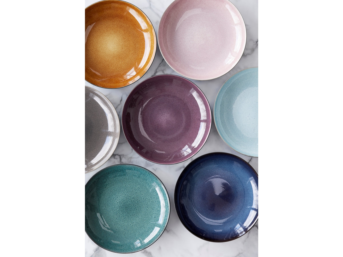 Bitz Schale matt grey / shiny light pink 40 cm