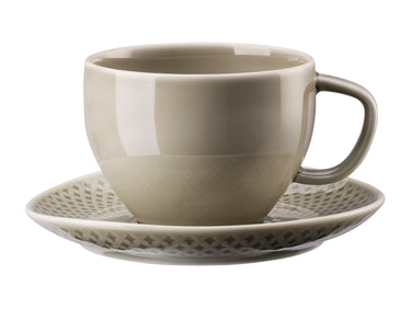 Rosenthal Junto Pearl Grey Kombitasse mit Untertasse