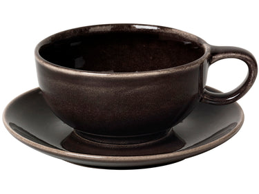 Broste Copenhagen NORDIC COAL Tasse mit Untertasse 0,25 l