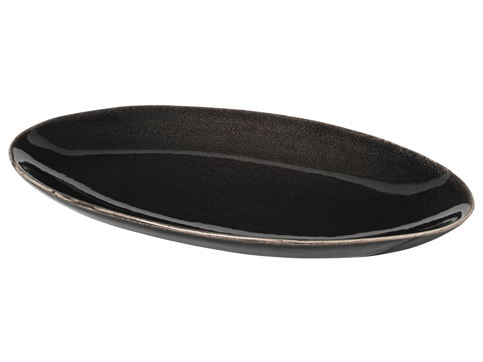 Broste Copenhagen NORDIC COAL Platte oval 22 cm