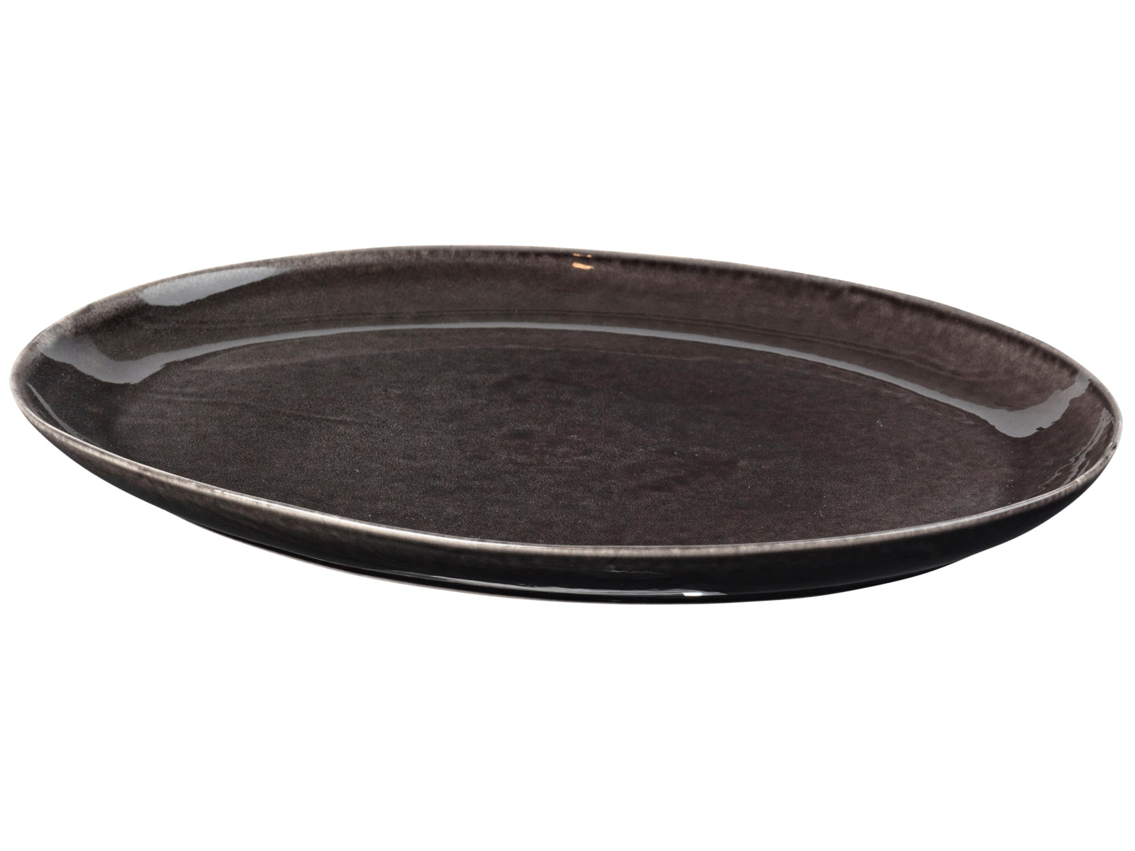 Broste Copenhagen NORDIC COAL Platte oval 35,5 cm