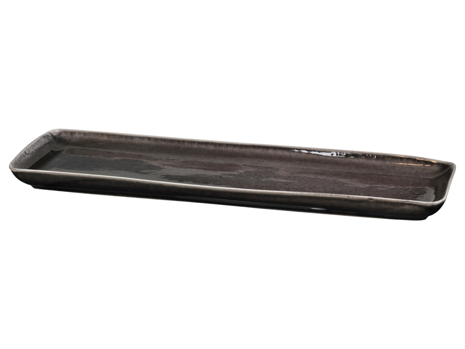 Broste Copenhagen NORDIC COAL Platte eckig 12,5 x 35 cm