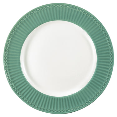 Greengate Alice Speiseteller dusty green 26,5 cm