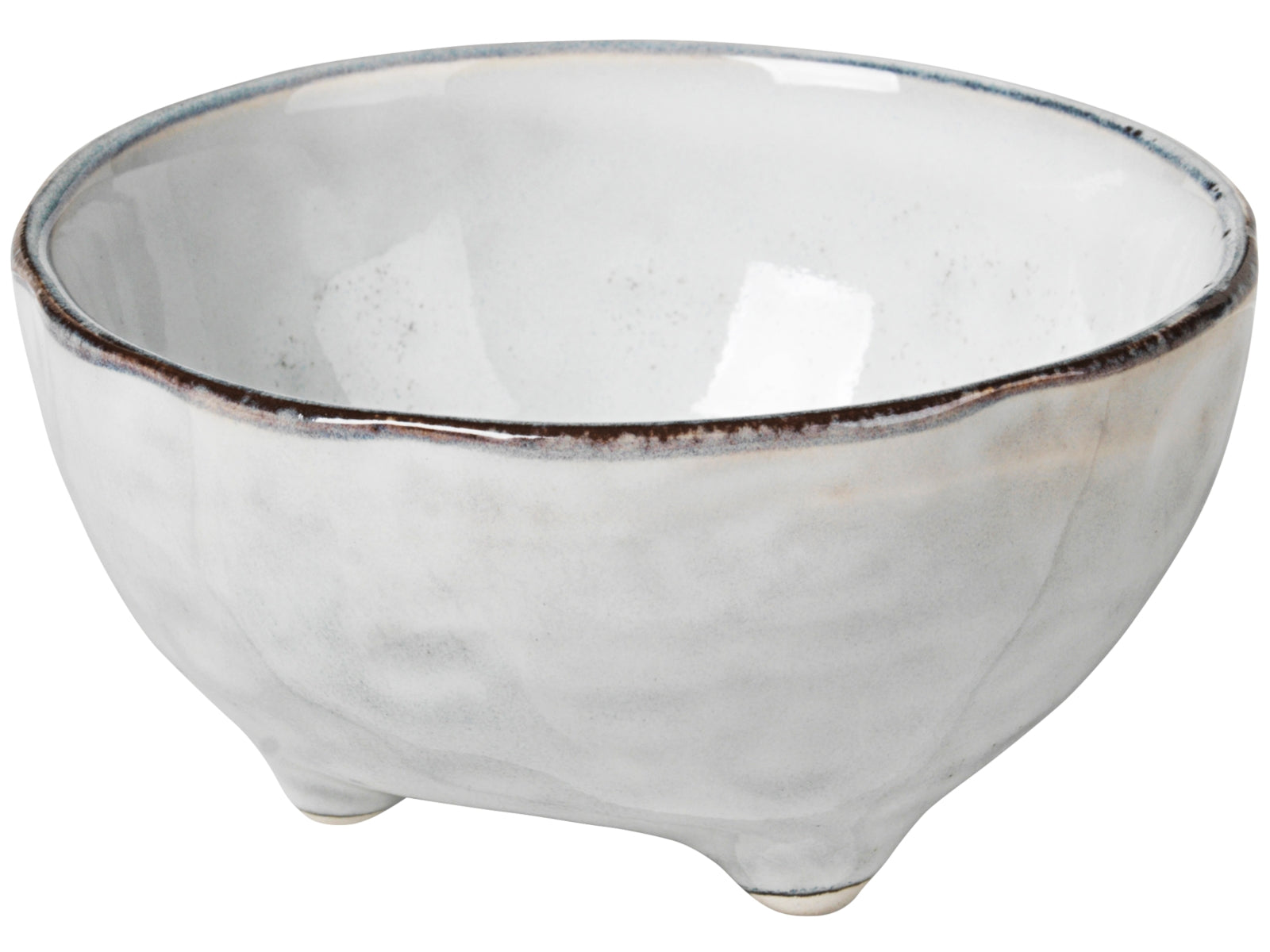 Broste Copenhagen NORDIC SAND Schale L mit Füßen 11 cm