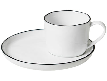 Broste Copenhagen SALT Tasse mit Untertasse S 0,1 l