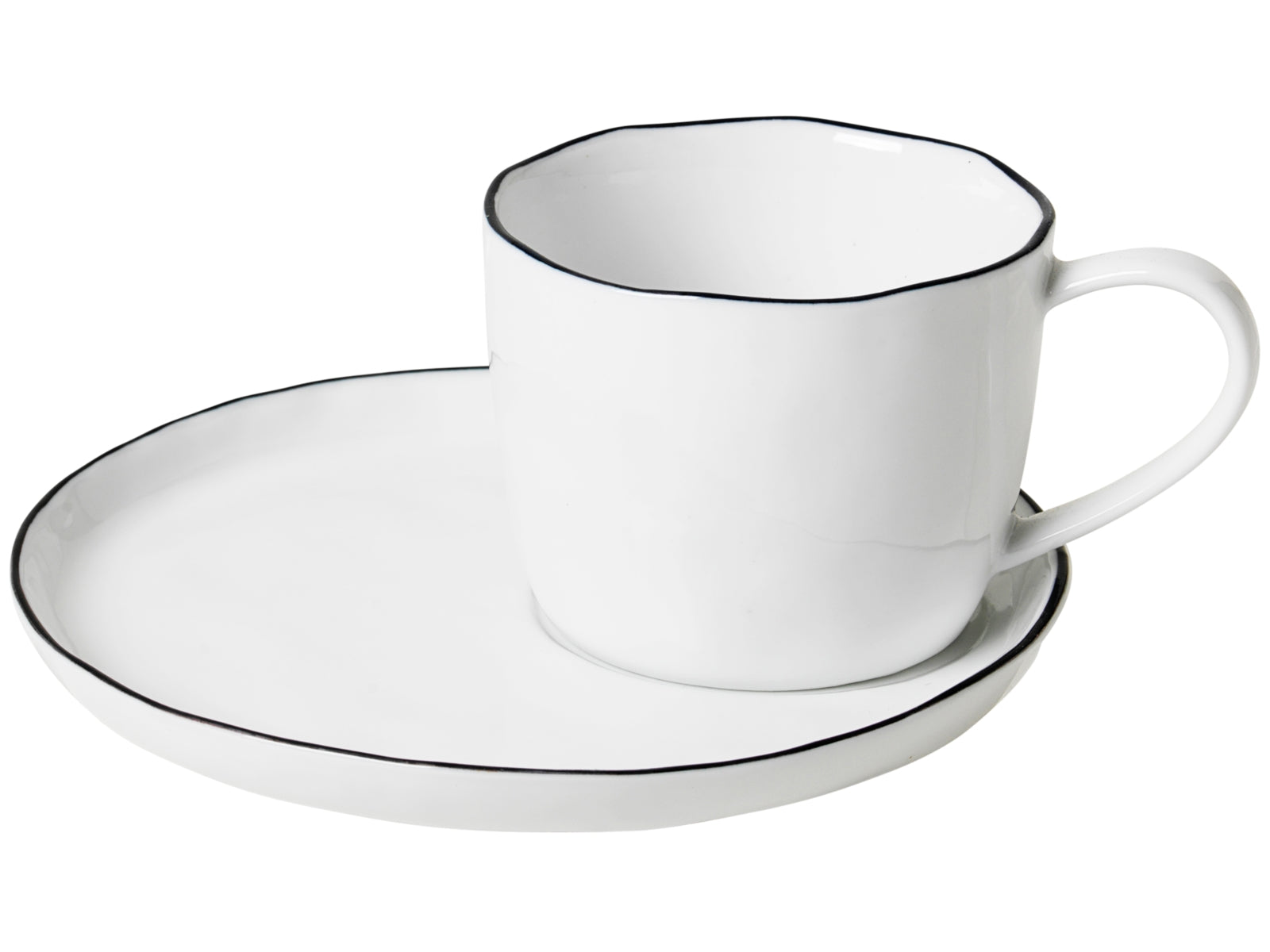 Broste Copenhagen SALT Tasse mit Untertasse L 0,15 l