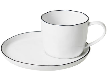 Broste Copenhagen SALT Tasse mit Untertasse L 0,15 l