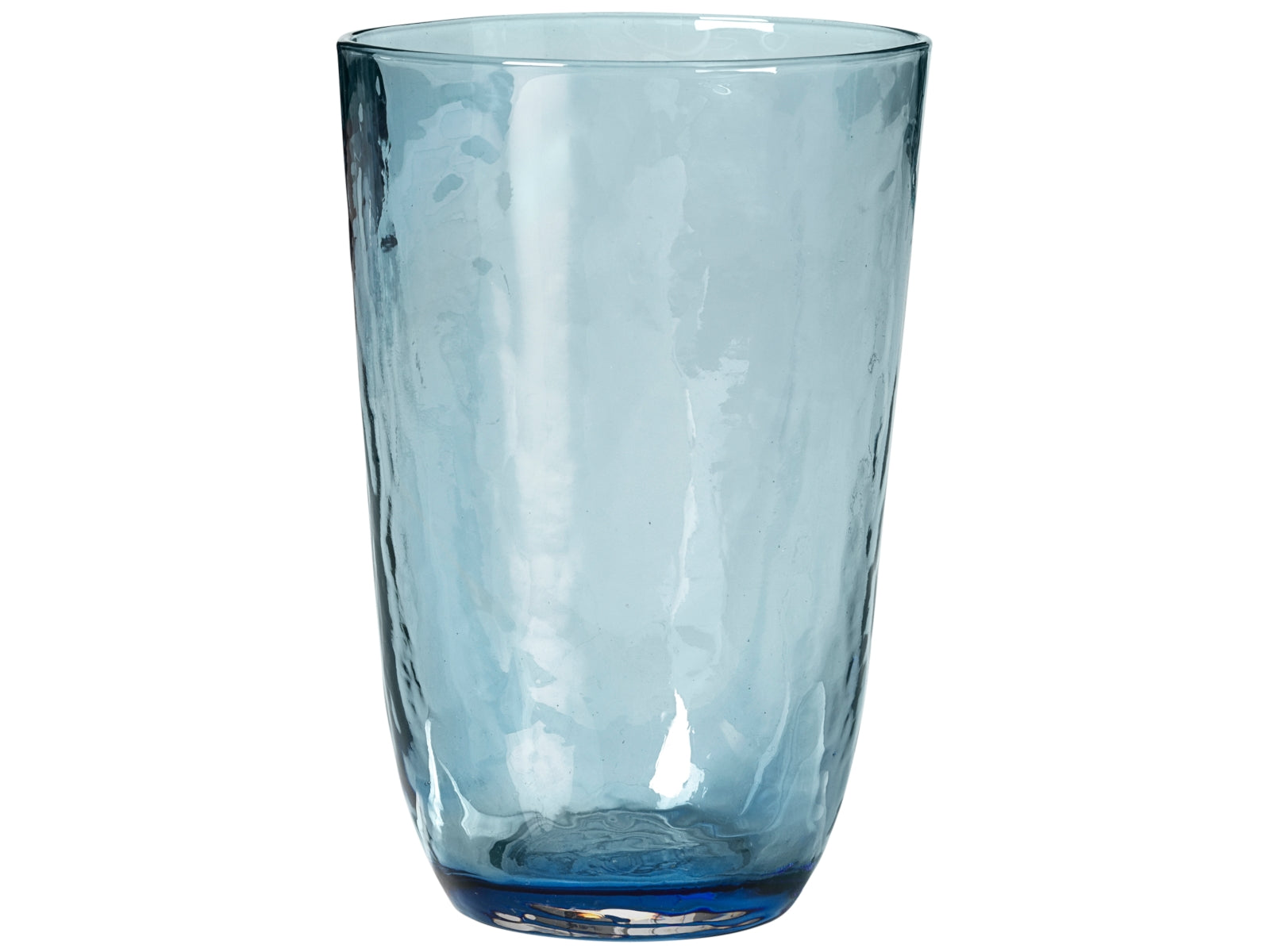 Broste Copenhagen HAMMERED Trinkglas 4tlg. blau 0,5 l