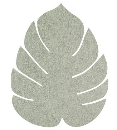 LIND DNA HIPPO Tischset Monstera Leaf L olive green 42 x 35