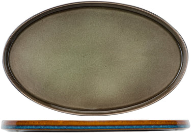 Cosy&Trendy Quintana Green Teller flach oval 30,5 x 19 cm