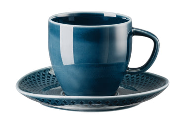 Rosenthal Junto Ocean Blue Kaffeetasse mit Untertasse