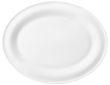 Seltmann Weiden Beat Weiss uni Servierplatte oval 35 x 28 cm