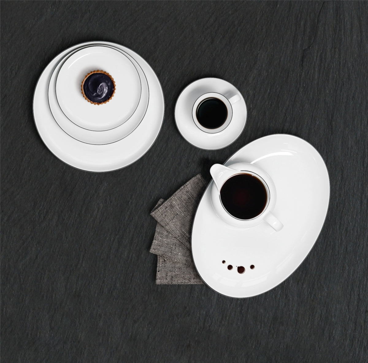 Seltmann Weiden Lido Black Line Kombi-Untertasse 14,5 cm