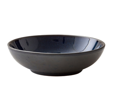 Bitz Pastateller matt black / shiny darkblue 20 cm