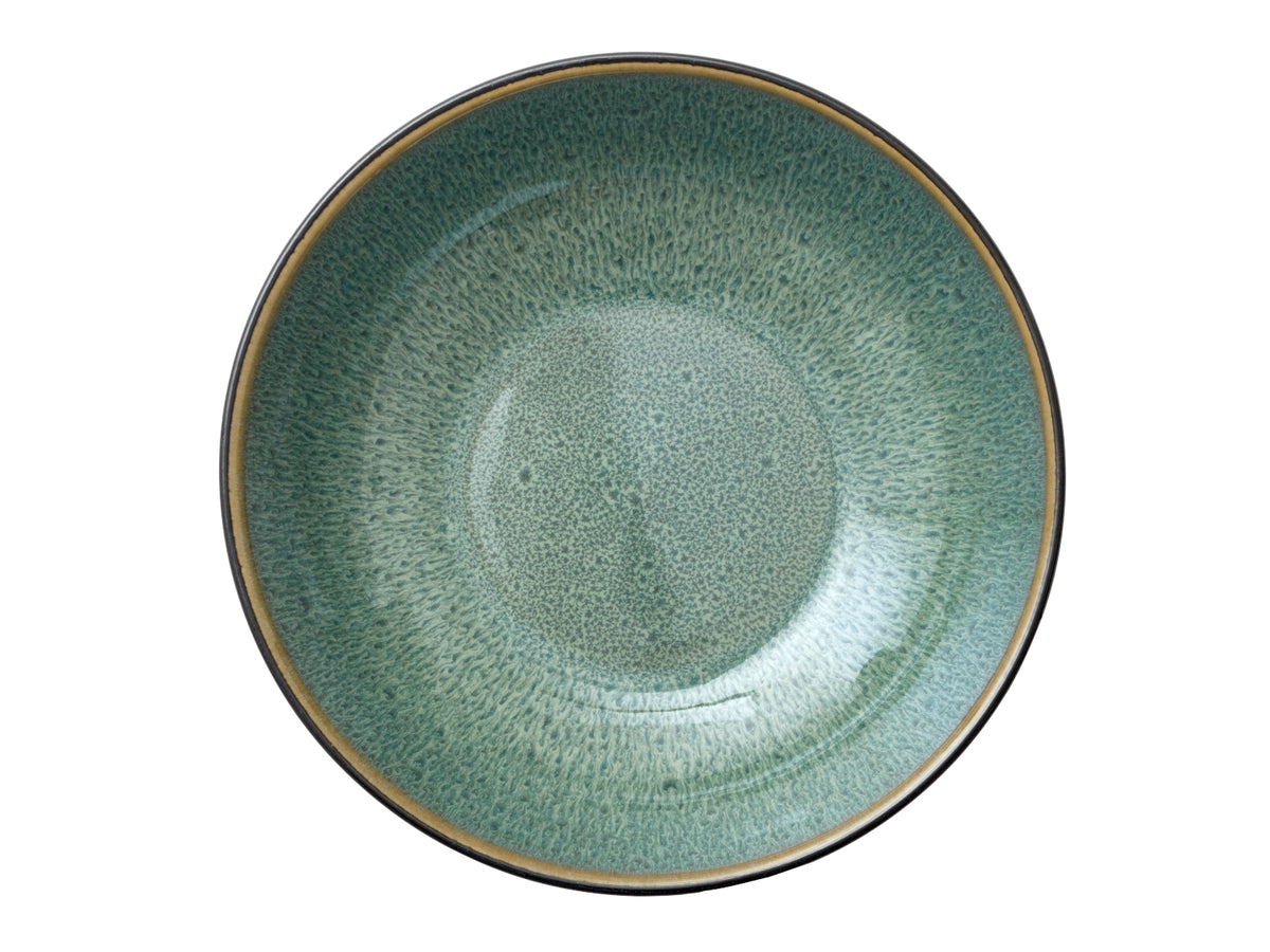 Bitz Pastateller matt black / shiny green 20 cm