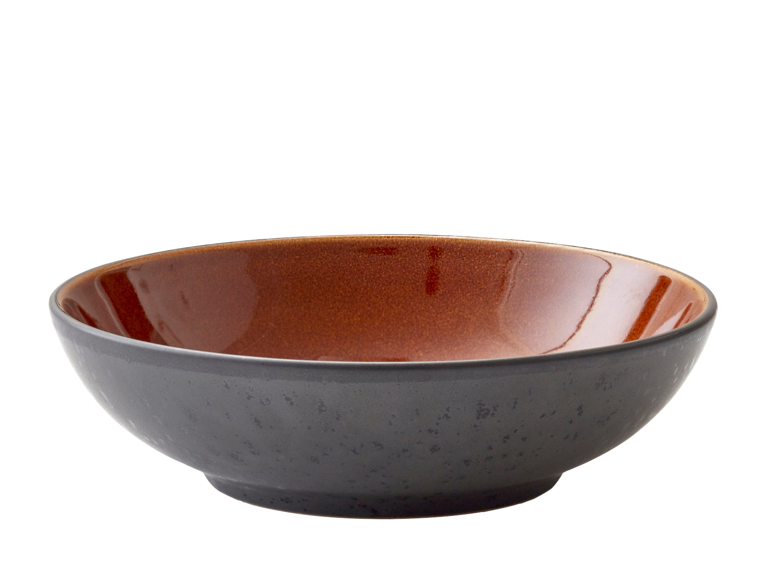 Bitz Pastateller matt black / shiny amber 20 cm