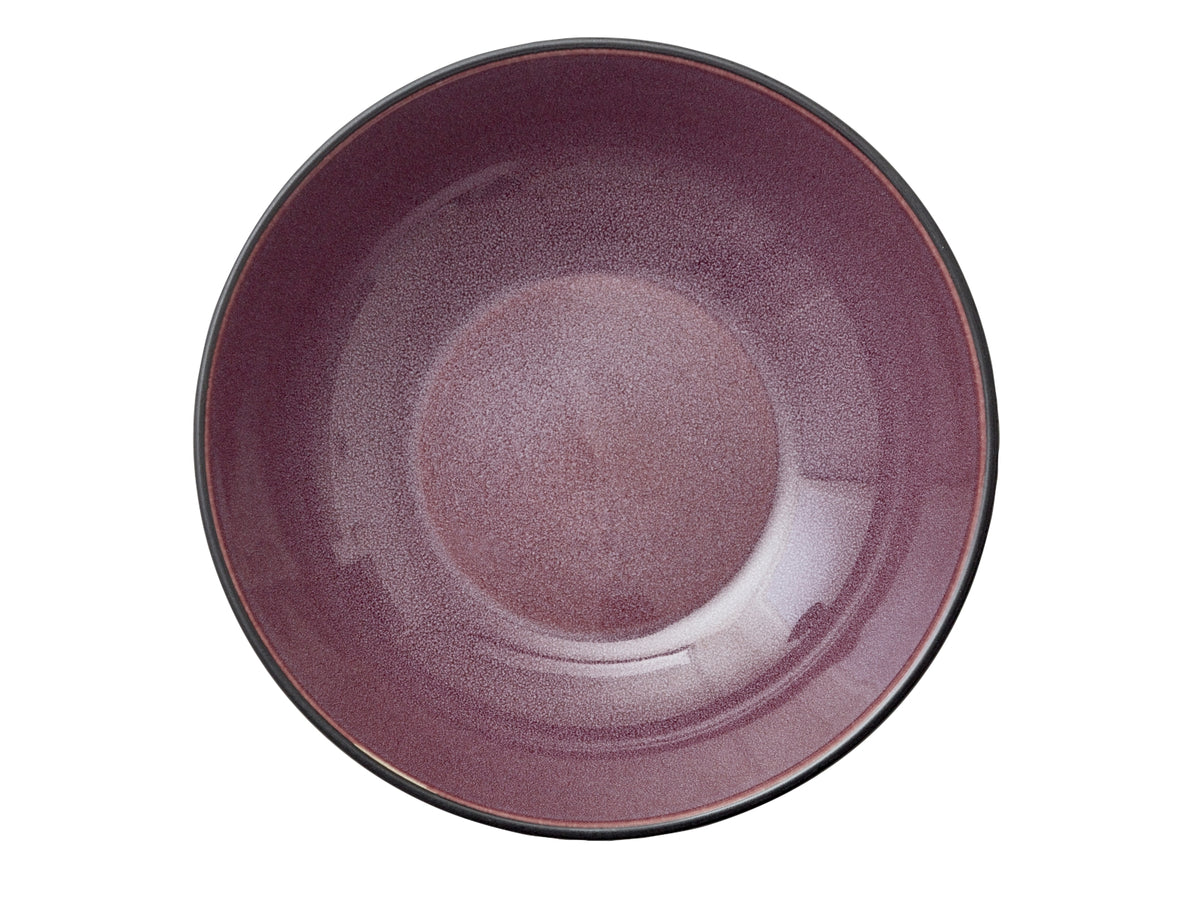 Bitz Pastateller matt black / shiny lilac 20 cm