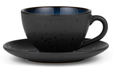Bitz Tasse mit Untertasse black / blue 0,24 l