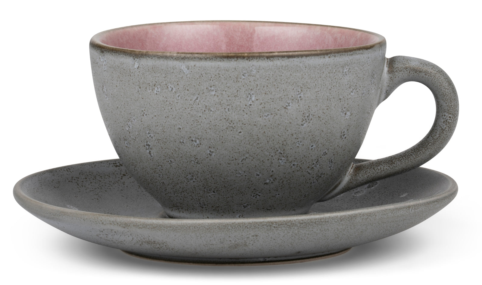 Bitz Tasse mit Untertasse grey / light pink 0,24 l